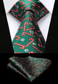 img 3 attached to ❄️ Snowflake Necktie Pocket Men's Accessories by HISDERN for Ties, Cummerbunds & Pocket Squares - Christmas Edition