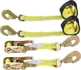 img 4 attached to 🚚 Partsam 9.5FT Axle Tie Down Strap Ratchet w/Snap Hook - Heavy-Duty Set for Securely Hauling Cars, Trucks, ATVs, UTVs, SUVs and more - 10000 lbs Break Strength