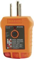 klein tools rt210 outlet tester: detect common wiring problems in gfci / standard north american ac outlets logo