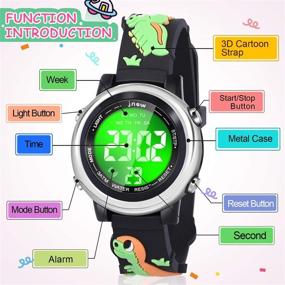 img 3 attached to Waterproof Kids Watches with Alarm - 🌊 Top Toys Gifts for Boys Girls, Ages 3-10