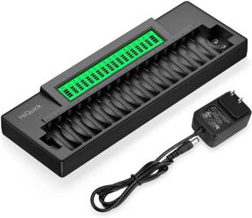 img 4 attached to 🔋 HiQuick 16+2 Bay Rechargeable Battery Charger with Smart LCD Display - Fast Charging for AA AAA NiMH/NI-CD & 9V NiMH/Li-ion Batteries