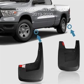 img 3 attached to 🚗 A-Premium Mud Flaps Splash Guards for Dodge Ram 1500 (2019-2021) Pickup - Front and Rear (No Fender Flares) - 4-Piece Set