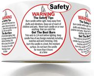 candle warning labels: enhance safety with 1.5 inch candle jar stickers - 500 pcs/roll logo