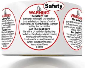img 4 attached to Candle Warning Labels: Enhance Safety with 1.5 Inch Candle Jar Stickers - 500 Pcs/Roll
