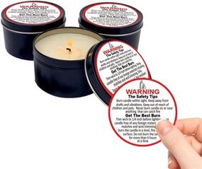 MILIVIXAY 500 Pieces Black Wax Melt Warning Labels Candle Warning