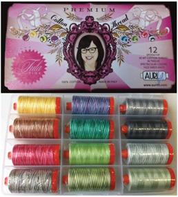 img 1 attached to Aurifil Thread Kit 12 Large Spools 50 Weight TP50TP12 by Tula Pink in Premium Collection