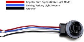 img 1 attached to 🔌 iJDMTOY Кабель адаптера с разъемом 3156 3157 Female Wiring Harness Pigtails: совместимый с лампами LED/Incnsendtable для поворотного сигнала, дневных ходовых огней, стоп-сигналов/фонарей.