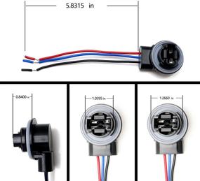 img 3 attached to 🔌 iJDMTOY Кабель адаптера с разъемом 3156 3157 Female Wiring Harness Pigtails: совместимый с лампами LED/Incnsendtable для поворотного сигнала, дневных ходовых огней, стоп-сигналов/фонарей.