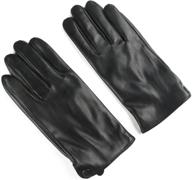 ambesi touchscreen fleece lambskin leather men's accessories for gloves & mittens logo