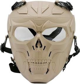 img 3 attached to 👹 Skull Full Face Tactical Airsoft Mask: Ultimate Eye Protection with PC Lens