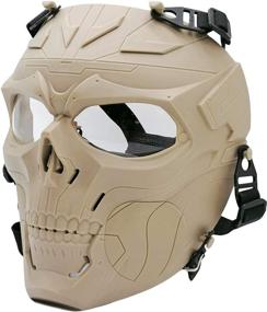 img 4 attached to 👹 Skull Full Face Tactical Airsoft Mask: Ultimate Eye Protection with PC Lens