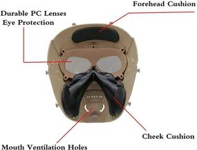 img 2 attached to 👹 Skull Full Face Tactical Airsoft Mask: Ultimate Eye Protection with PC Lens