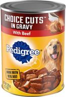 🐶 pedigree choice cuts in gravy: premium adult canned wet dog food, 13.2 oz. (pack of 12) logo