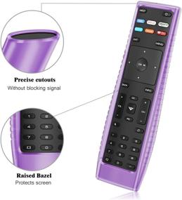 img 2 attached to 📺 Fintie Vizio XRT136 Smart TV Remote Case, CaseBot Anti-Slip Shockproof Silicone Cover for Vizio XRT136 LCD LED TV Remote Controller, Purple - Glow in The Dark