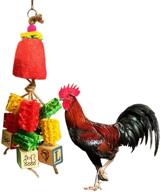 enhance your hen's happiness with vehomy natural colorful loofah chicken toys: handmade foraging & chewing hanging toys for hens & chickens logo