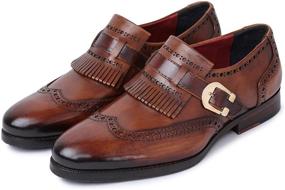 img 4 attached to Lethato Wingtip Brogue Kiltie Loafer Men's Shoes
