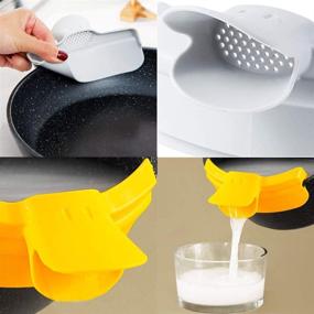 img 1 attached to Strainer Silicone Hands Free Spaghetti Duckbill