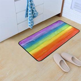 img 3 attached to Kitchen Colorful Rainbow Non Slip Doormats