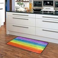 kitchen colorful rainbow non slip doormats logo