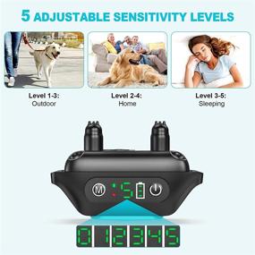 img 2 attached to 🐶 Advanced Rechargeable Dog Bark Collar: Beep, Vibration & Shock Modes, Waterproof, Adjustable Sensitivity for Small, Medium & Large Dogs