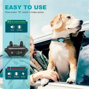 img 3 attached to 🐶 Advanced Rechargeable Dog Bark Collar: Beep, Vibration & Shock Modes, Waterproof, Adjustable Sensitivity for Small, Medium & Large Dogs