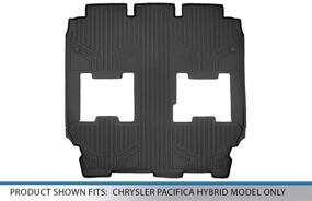 img 2 attached to 🚗 MAXLINER Floor Mats: Black Liners for 2017-2021 Chrysler Pacifica Hybrid Model – Ultimate Protection for 2nd and 3rd Row