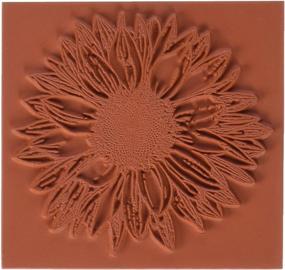 img 1 attached to 🌻 Large Sunflower Deep Red Cling Stamp - 4x500145 by Deep Red Stamps