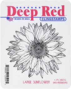 img 2 attached to 🌻 Large Sunflower Deep Red Cling Stamp - 4x500145 by Deep Red Stamps