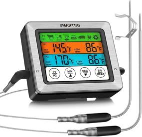 img 4 attached to Enhanced SMARTRO ST54 Dual Probe Digital Meat Thermometer for Precise 🌡️ Cooking in Kitchen, Oven, BBQ Grill with Timer Mode and Industrial-Grade Probes