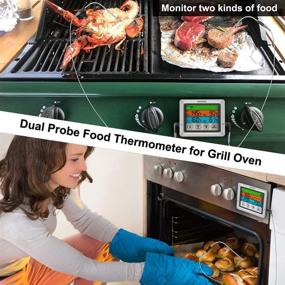 img 3 attached to Enhanced SMARTRO ST54 Dual Probe Digital Meat Thermometer for Precise 🌡️ Cooking in Kitchen, Oven, BBQ Grill with Timer Mode and Industrial-Grade Probes