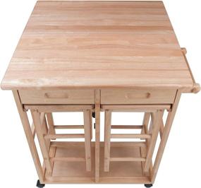 img 1 attached to 🔲 Suzanne Kitchen by Winsome Wood: Your Perfect Square, Natural Wonder!