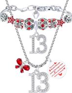 girls' jewelry birthday gifts: necklace charm bracelet logo