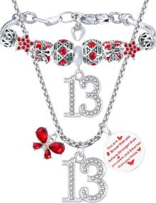 img 4 attached to Girls' Jewelry Birthday Gifts: Necklace Charm Bracelet