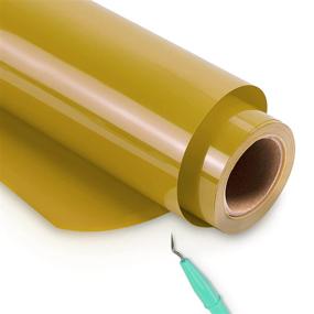 img 4 attached to HTVRONT Gold HTV Heat Transfer Vinyl Roll - 12x25ft Gold HTV Vinyl for Shirts - Premium Quality Easy-to-Cut & Weed Gold Iron-on Vinyl - Perfect for Clothes (Gold)
