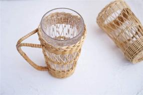 img 2 attached to 🧡 RISEON Vintage Hand Woven Coasters - Crafted for Elegance and Protection