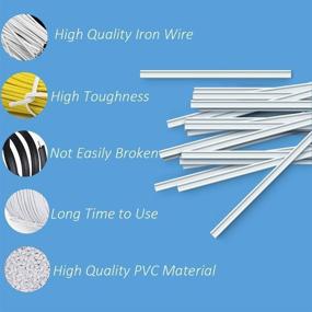 img 1 attached to 🔨 Plastic Nose Bridge Strips for DIY Mask Making - 10CM Double Wire Nose Bridge Clips, Flat Nose Wire Strips for Handmade Crafting (50PCS)