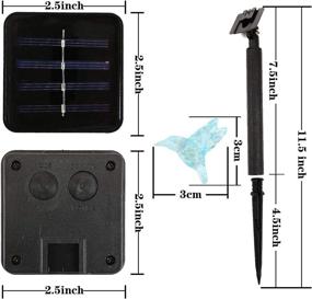 img 2 attached to 🌞 Солнечные гирлянды с колибри для сада и двора - 15,8 футов, 30 теплых белых светодиодов, водонепроницаемые светодиодные гирлянды с птицами
