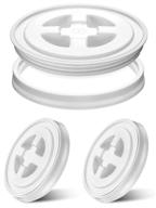 🔓 chunful 3-piece screw top lids for 5 gallon buckets - leak-proof seal lid for plastic bucket, compatible with gamma (white) logo