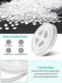 img 1 attached to 🔓 Chunful 3-Piece Screw Top Lids for 5 Gallon Buckets - Leak-Proof Seal Lid for Plastic Bucket, Compatible with Gamma (White)