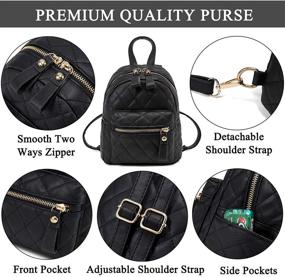 img 1 attached to Kasqo Carry Quilted Backpack Purse: Stylish Women's Handbags & Wallets