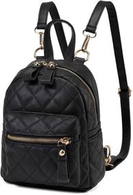 img 4 attached to Kasqo Carry Quilted Backpack Purse: Stylish Women's Handbags & Wallets