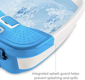 img 1 attached to 🛁 HoMedics Роскошная нога Foot Spa с подогревом, массажной дугой, приспособлениями для акупрессуры, защитой от брызг, высокими узлами, пузырьками, улучшением кровообращения, успокаивающим утомленные мышцы, встроенным хранением.