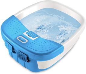 img 4 attached to 🛁 HoMedics Роскошная нога Foot Spa с подогревом, массажной дугой, приспособлениями для акупрессуры, защитой от брызг, высокими узлами, пузырьками, улучшением кровообращения, успокаивающим утомленные мышцы, встроенным хранением.