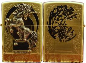 img 3 attached to 🦄 Unicorn Gold Emblem Zippo Lighter: Authentic Design for a Touch of Magic