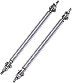 img 1 attached to 🚗 Universal Fit Chrome Bumper Lip Splitter Strut Rod Tie Support Bar for a Wide Range of Vehicles