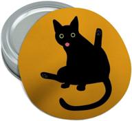 🐾 non-slip jar lid opener: black cat design with lifting leg and licking action logo