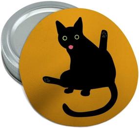 img 4 attached to 🐾 Non-Slip Jar Lid Opener: Black Cat Design with Lifting Leg and Licking Action