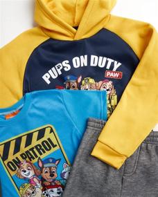 img 3 attached to 👕 Boys Nickelodeon Paw Patrol Sweatsuit - Fleece Sweatshirt, Joggers, and T-Shirt (Size 2T-7)