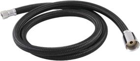 img 2 attached to 🌟 Premium 48" Nylon Hose in Stylish Black/Polished Chrome - Kingston Brass KBSPRHOSE