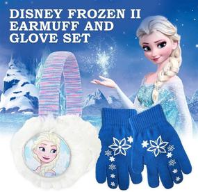 img 2 attached to ❄️ Stay Warm in Style with Disney Frozen II Elsa Earmuff and Glove Set [4015] Blue